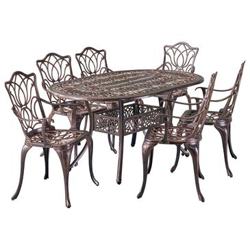 Noble House Haitian 7-Piece Patio Dining Set in Copper, , large