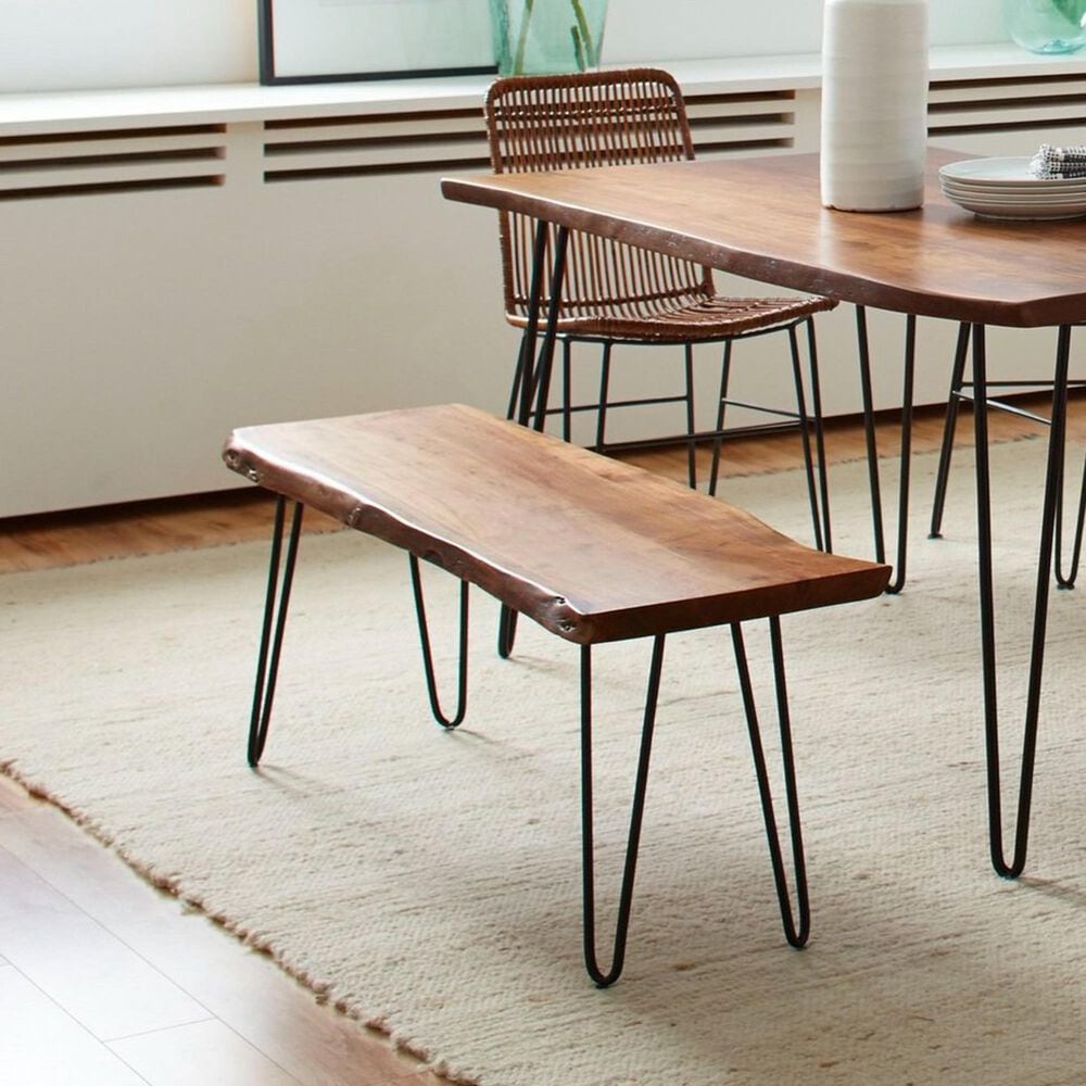 Waltham Nature&#39;s Edge 48&quot; Bench in Chestnut and Black, , large