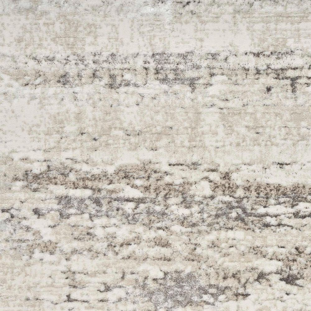 Nourison Glitz GLZ10 Cream and Grey 9&#39; x 12&#39; Area Rug, , large