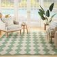 Nourison Positano Geometric Blue and Green 8" x 10" Indoor/Outdoor Area Rug, , large