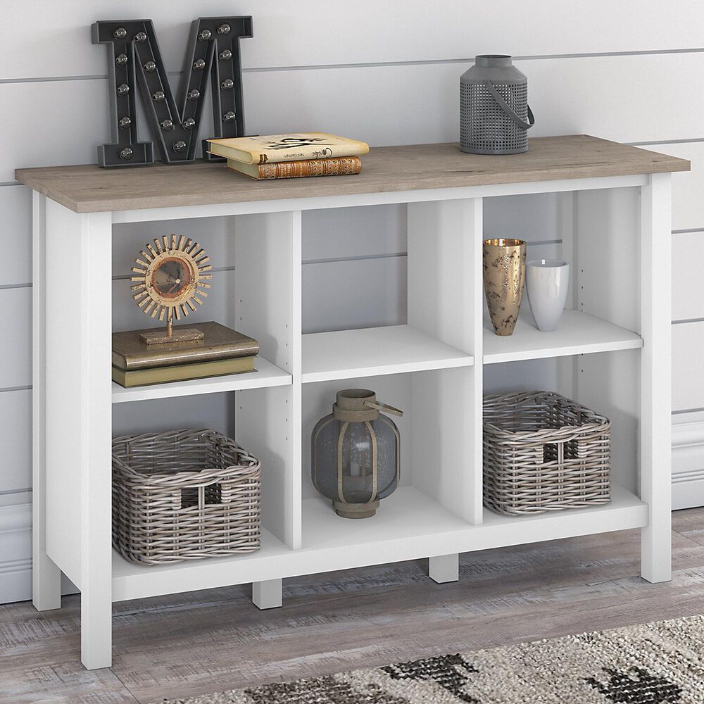 Bush Mayfield 6 Cube Bookcase in Shiplap Gray, , large