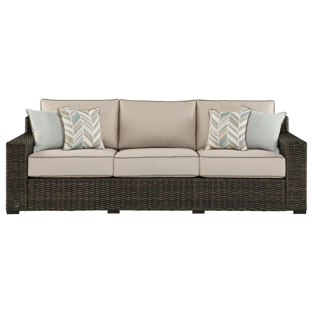 Coastline Bay Outdoor Sofa with Cushion - Brown Coastline Bay Outdoor Sofa with Cushion - Brown