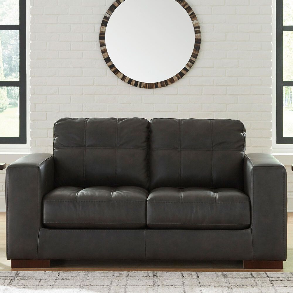Ashley Luigi Stationary Loveseat in Thunder, , large