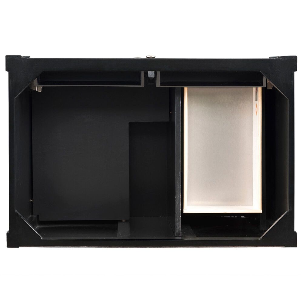 James Martin Vanities Brittany 36&quot; Single Bathroom Vanity in Black Onyx with Single Hole 3 cm White Zeus Quartz Top and Rectangular Sink, , large