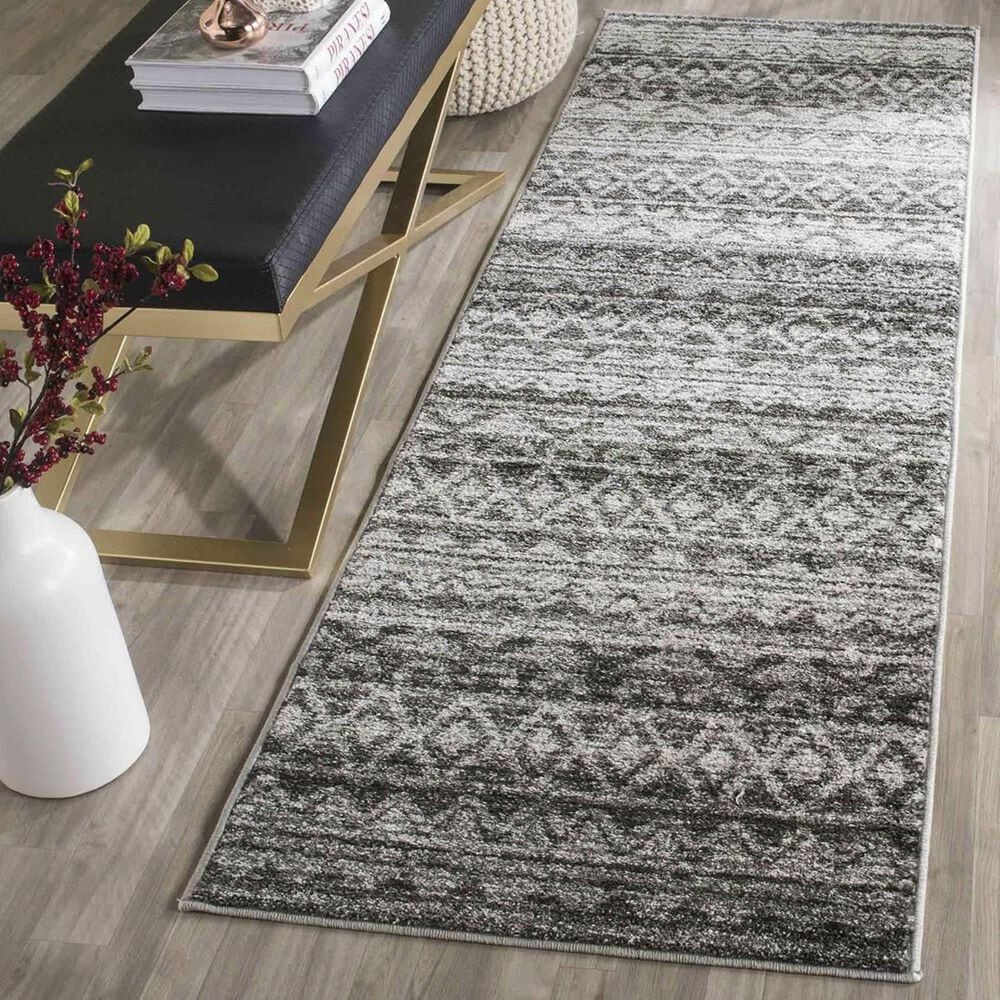 Safavieh Adirondack ADR119N 2"6" x 6" Ivory and Charcoal Runner, , large