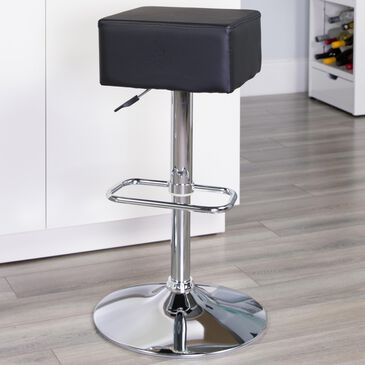 Flash Furniture Adjustable Barstool in Black, , large