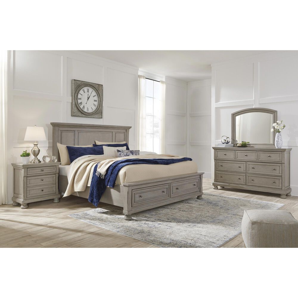 Ashley Lettner 2-Drawer Nightstand in Light Gray, , large