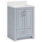 37B Lucerne 24" Single Bathroom Vanity Cabinet in Soft Blue with Marble Top and Backsplash, , large