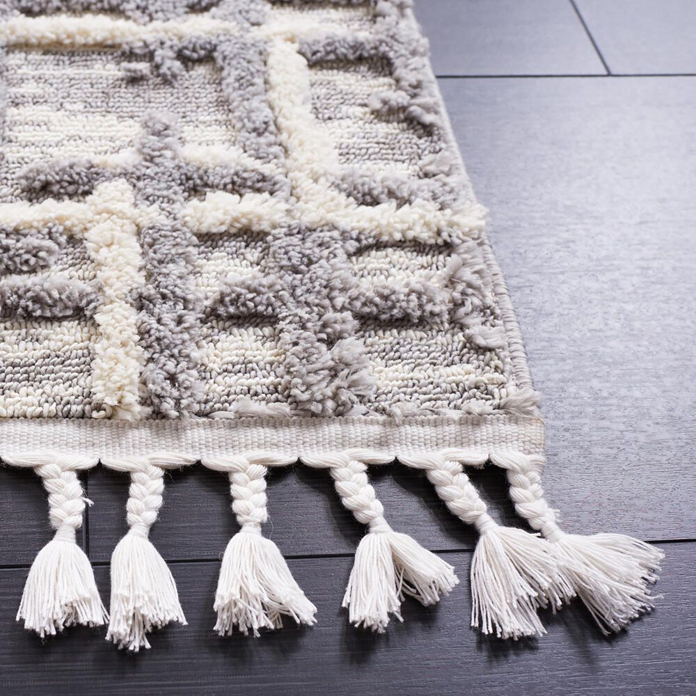Safavieh Marrakesh 4&#39; x 6&#39; Ivory and Dark Grey Area Rug, , large