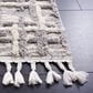 Safavieh Marrakesh 4" x 6" Ivory and Dark Grey Area Rug, , large