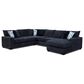 Maple + Main 3-Piece Stationary Right Facing Sectional with Chaise in Derali Black Diamond, , large