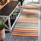 Safavieh Cabana CBN323A 2"2" x 11" Ivory and Green Indoor/Outdoor Performance Runner, , large