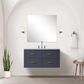Lexora Home Castor 36" Single Bathroom Vanity in Blue with 2 cm White Quartz Top and Rectangular Sink, , large