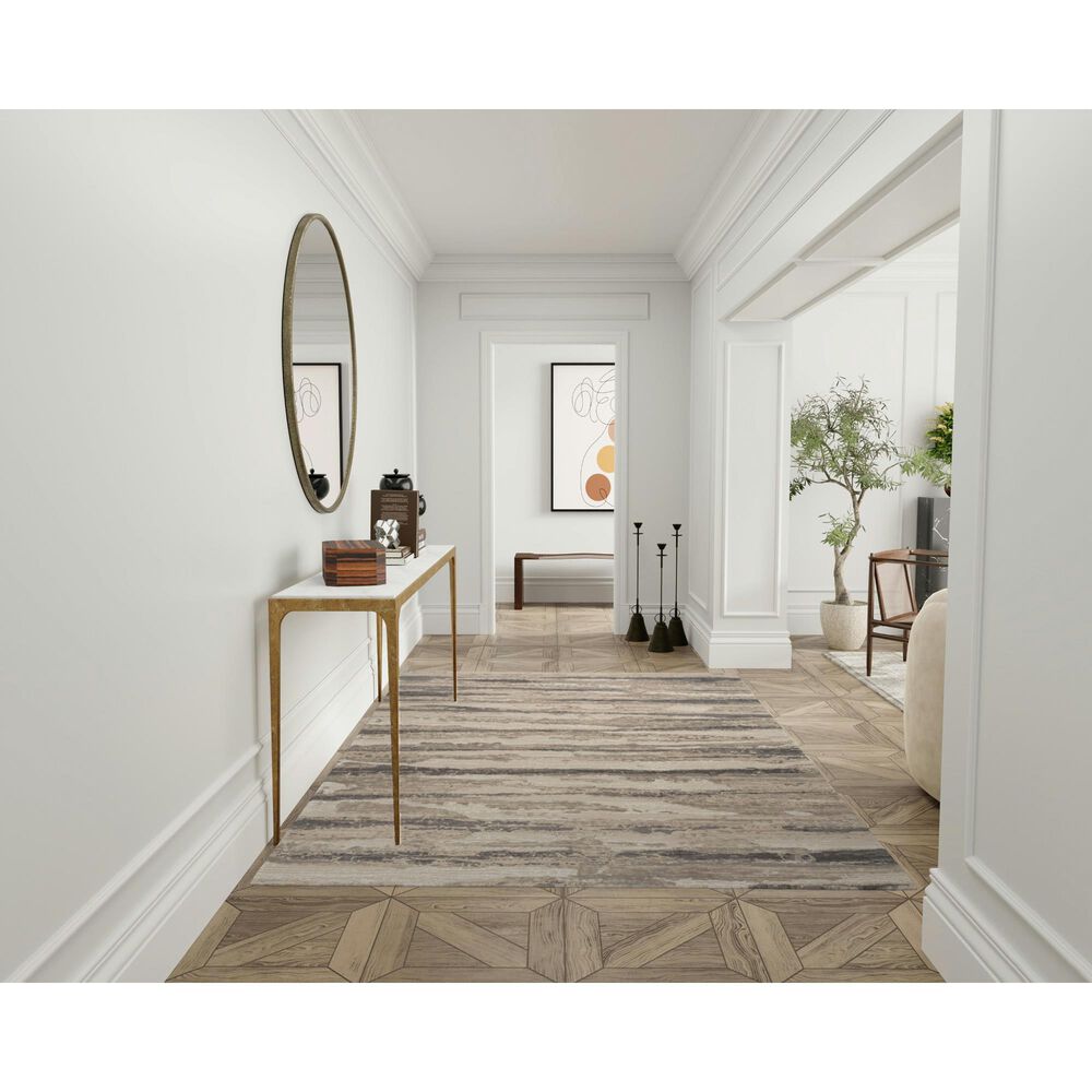 Nourison Sustainable Trends SUT03 6&#39; x 9&#39; Ivory and Multicolor Area Rug, , large