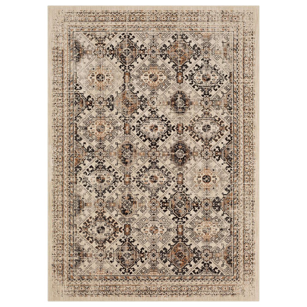 Karastan Estate Savoy 2" x 3" Beige, Grey, Black, Coral and Green Area Rug, , large