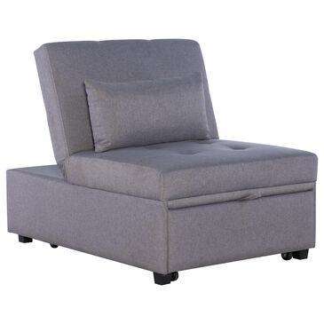 Parkerville Furniture Line Dozer Convertible Sleeper Chair in Gray, , large