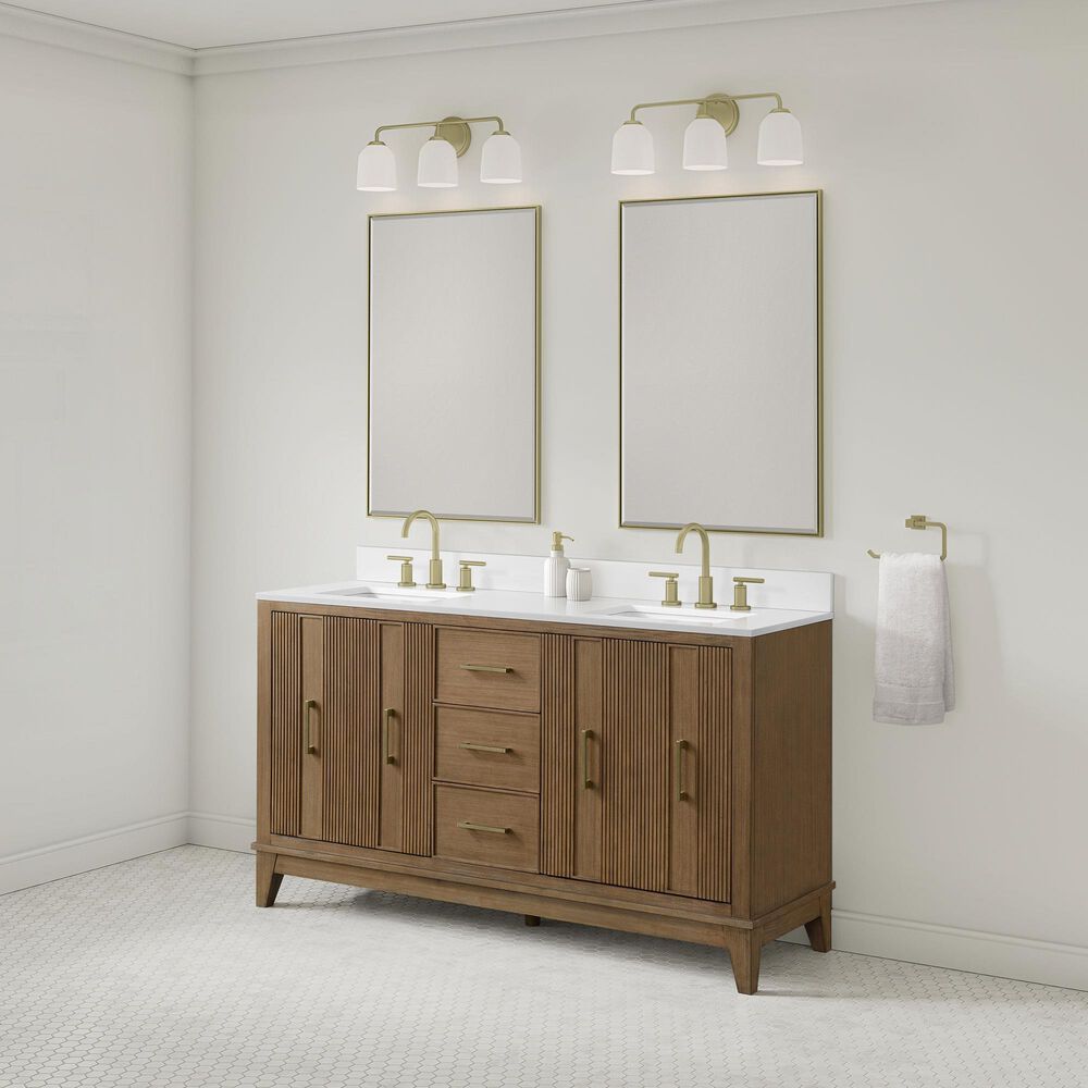 37B Fenwick 60" Double Bathroom Vanity in Kona with Glossy White Composite Stone Top and Backsplash, , large