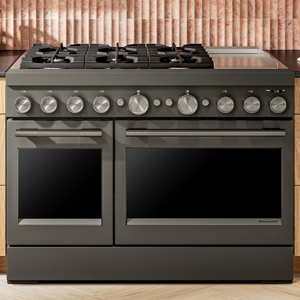 KitchenAid 6.3 Cu. Ft. Commercial-Style Dual Fuel Range in Black Ore, , large
