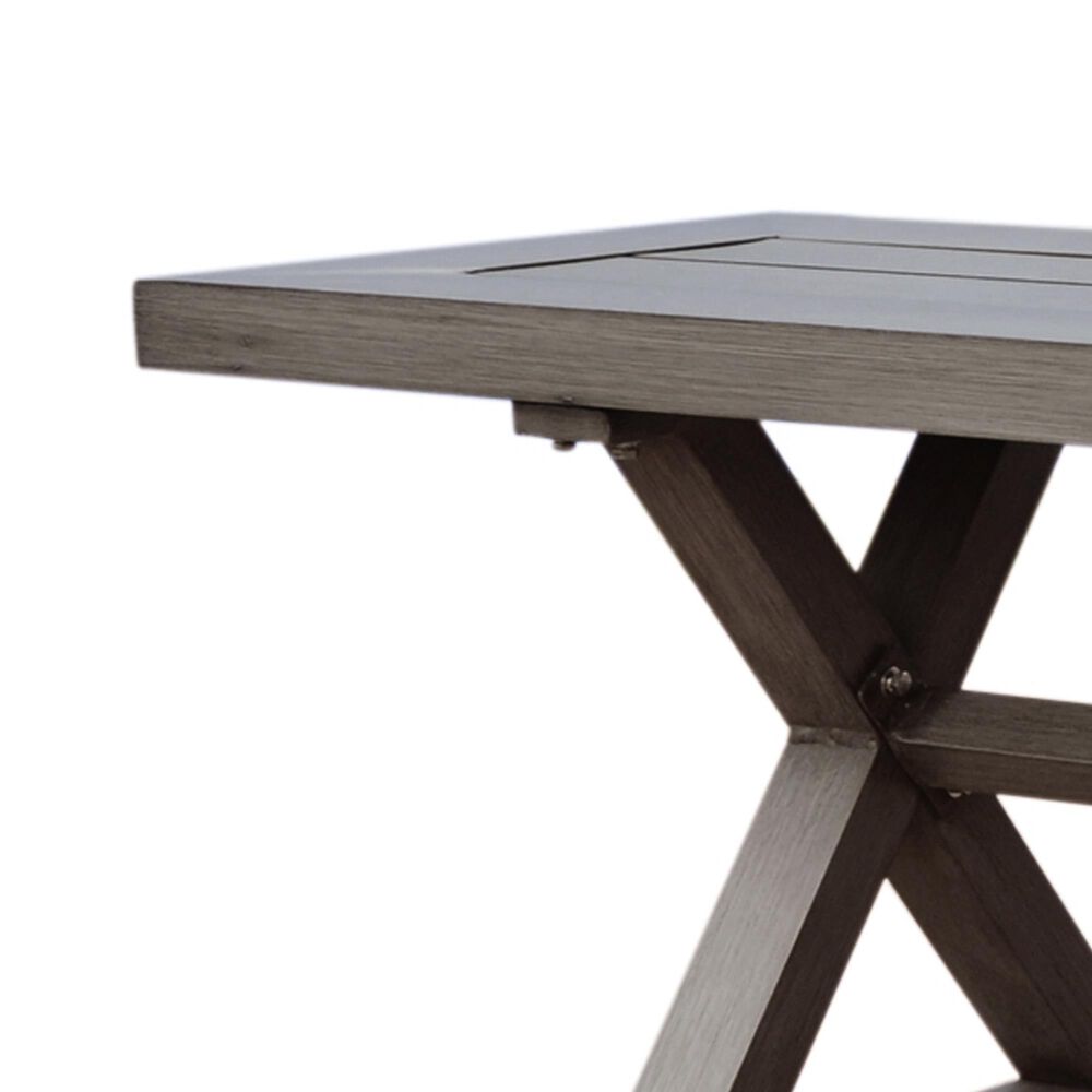 Hearth and Haven Outdoor Dining Bench with X-Shape Legs in Dark Gray, , large