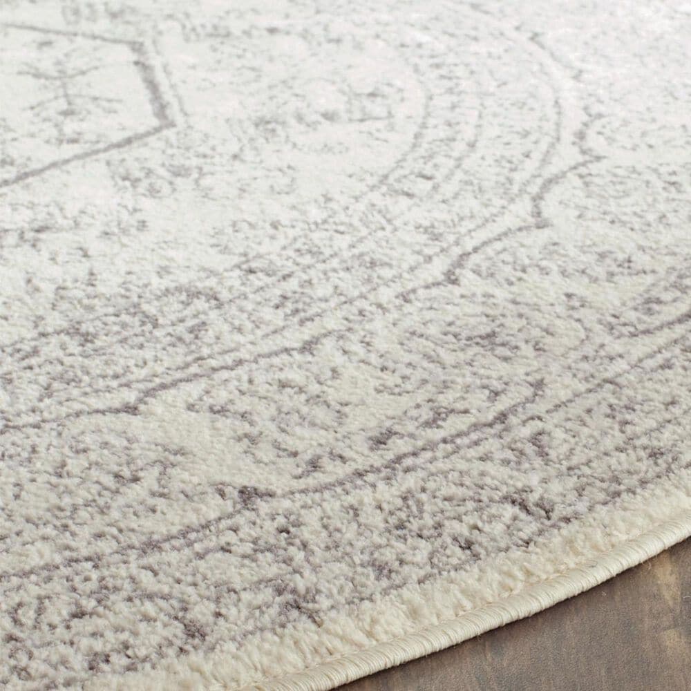 Safavieh Adirondack ADR108B-4R 4&#39; x 4&#39;  Ivory/Silver Round Rug, , large