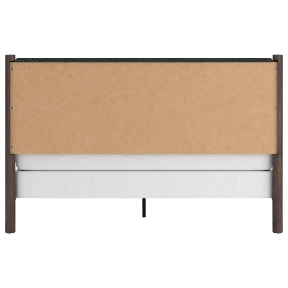 Ashley Pamytta King Upholstered Panel Bed in Rich Brown, , large