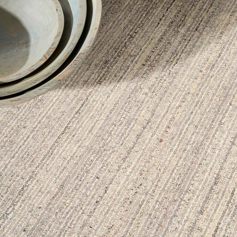 Nourison Ridge Grey and Ivory 7'9" x 9'9" Area Rug, , large