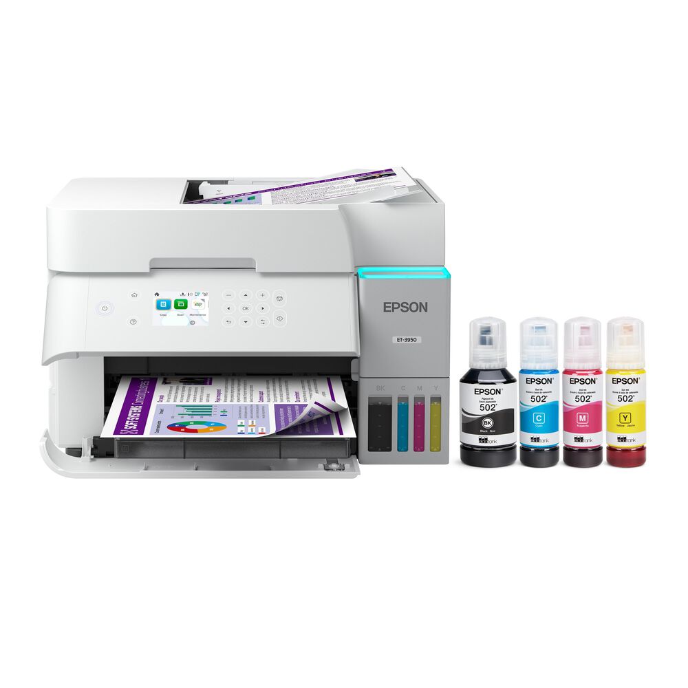 Epson EcoTank ET-3950 Wireless All-in-One Color Supertank Printer White, , large