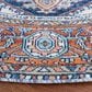 Safavieh Aria 6"7" Round Navy and Rust Area Rug, , large