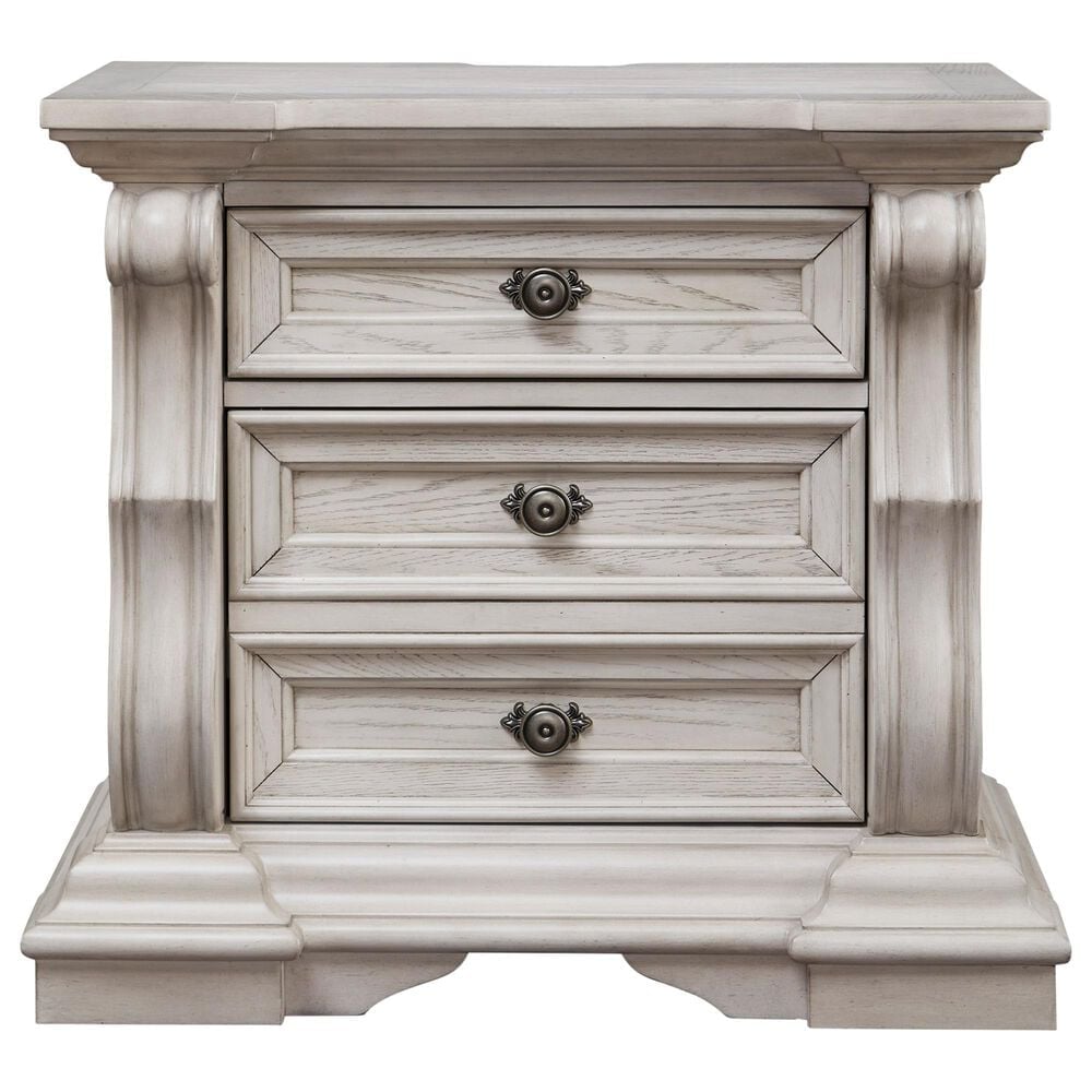 Ashley Bruchandi 3-Drawer Nightstand in Antique White, , large