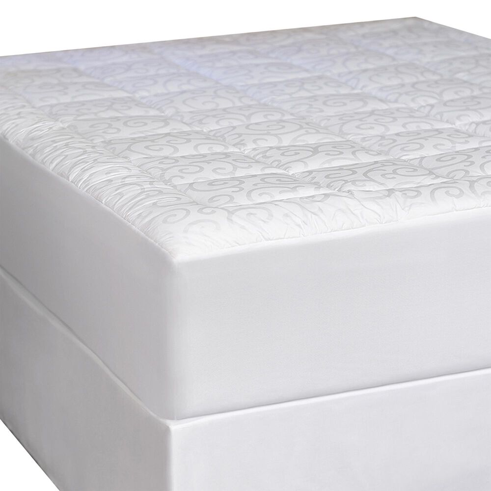 Allied Home Candice Olson Cal King Luxury Cotton Mattress Pad 300 Thread Count in White, , large