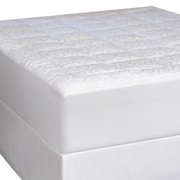 Allied Home Candice Olson Cal King Luxury Cotton Mattress Pad 300 Thread Count in White, , large