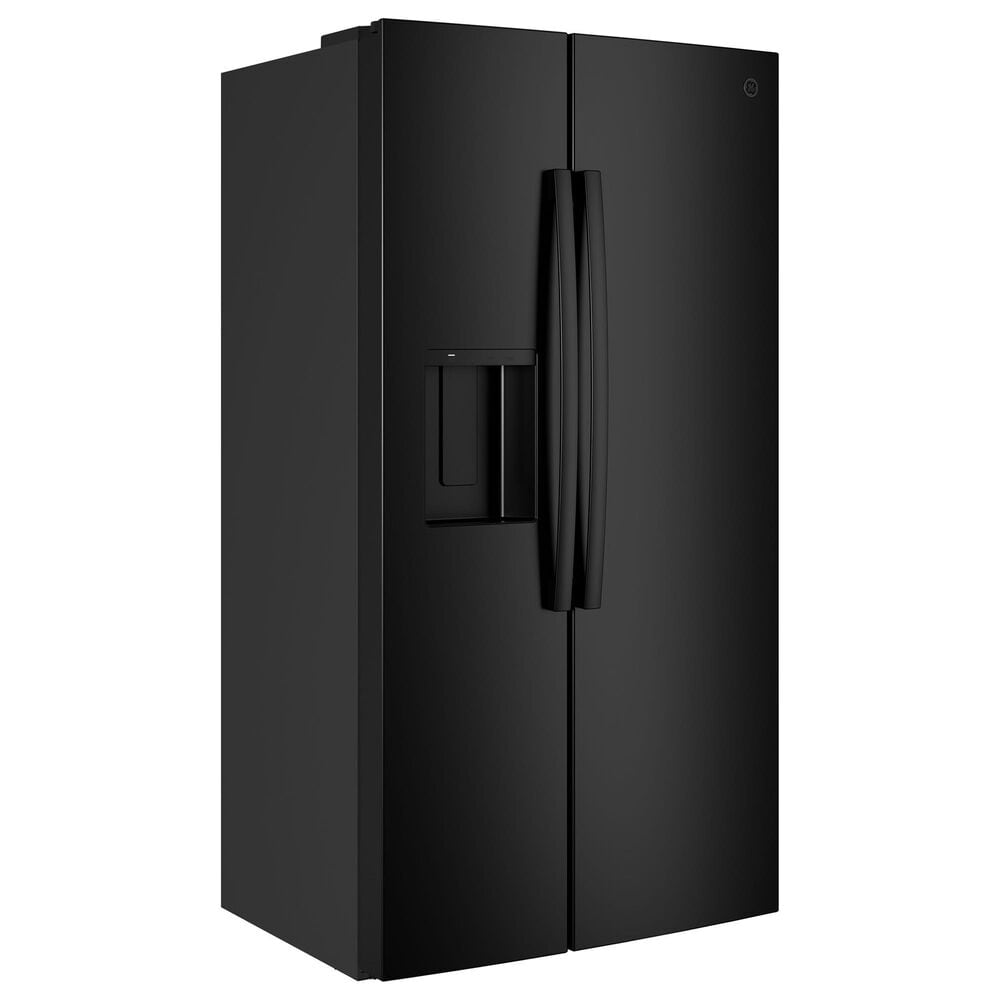 GE Appliances 24 Cu. Ft. Counter-Depth Side-By-Side Refrigerator with Extra Tall Dispenser and Energy Star in Black, , large