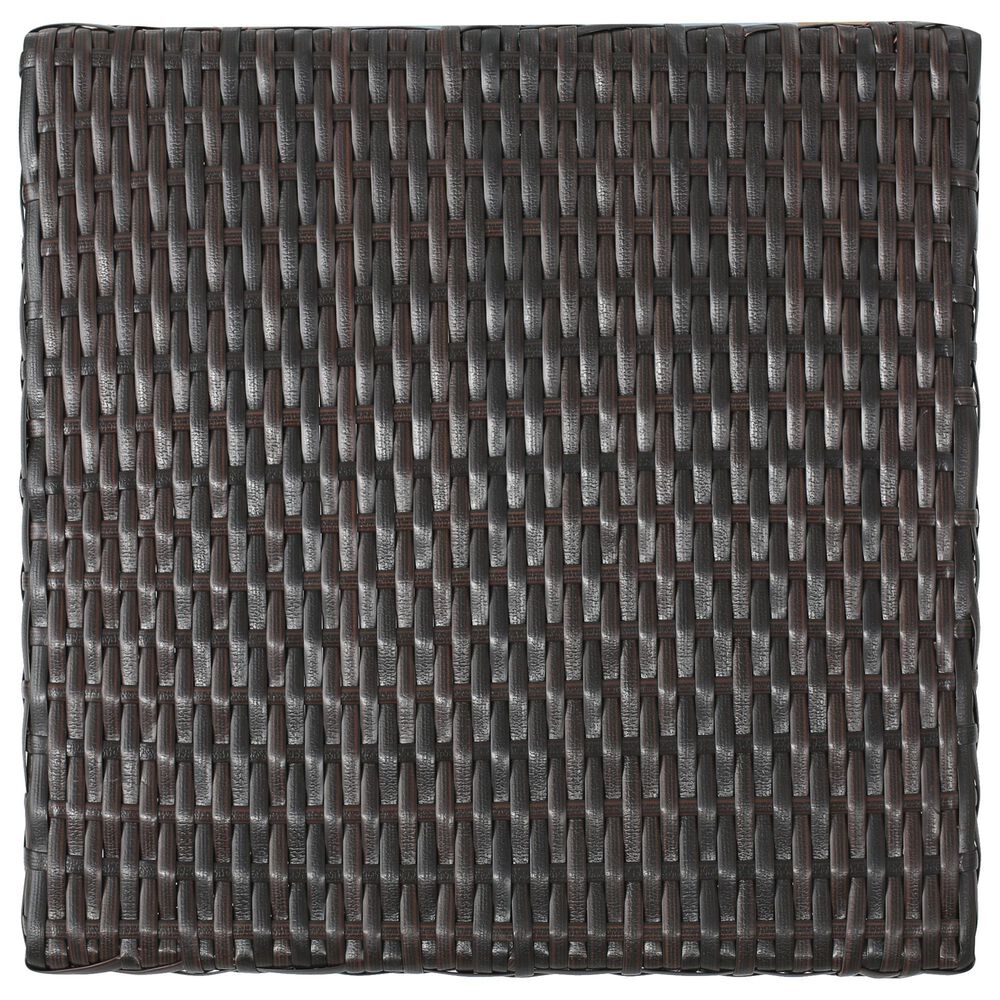 Hearth and Haven Calhoun Outdoor Square End Table in Brown, , large