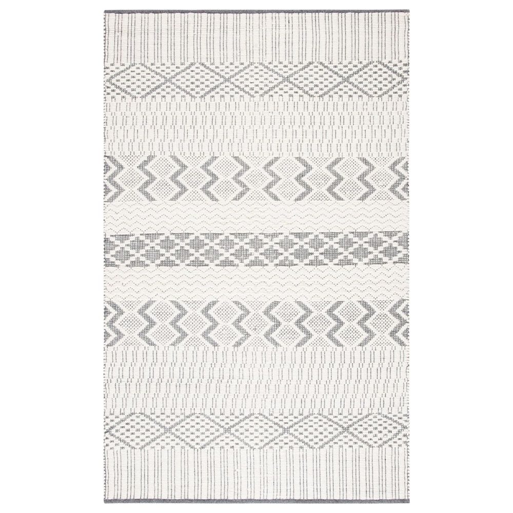 Safavieh Natura NAT855A 5" x 8" Ivory and Grey Area Rug, , large