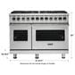 Viking Range 48" VDR5488BSSLP Dual Fuel Range in Stainless Steel, , large