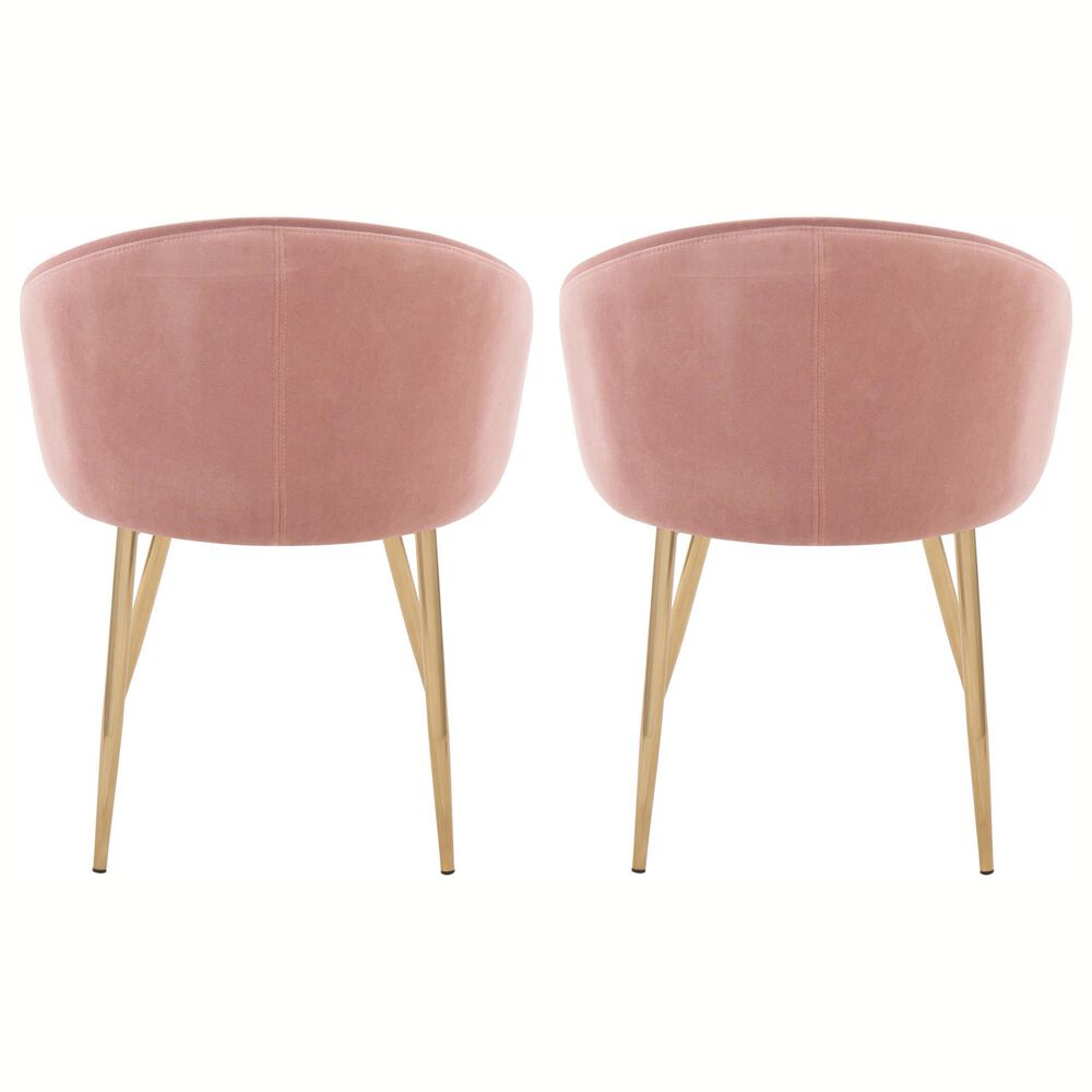Lumisource Claire Accent Chair in Blush &#40;Set of 2&#41;, , large