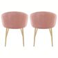 Lumisource Claire Accent Chair in Blush (Set of 2), , large