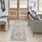 Nourison Astra Machine Washable ASW12 2"2" x 12" Grey and Multicolor Runner, , large