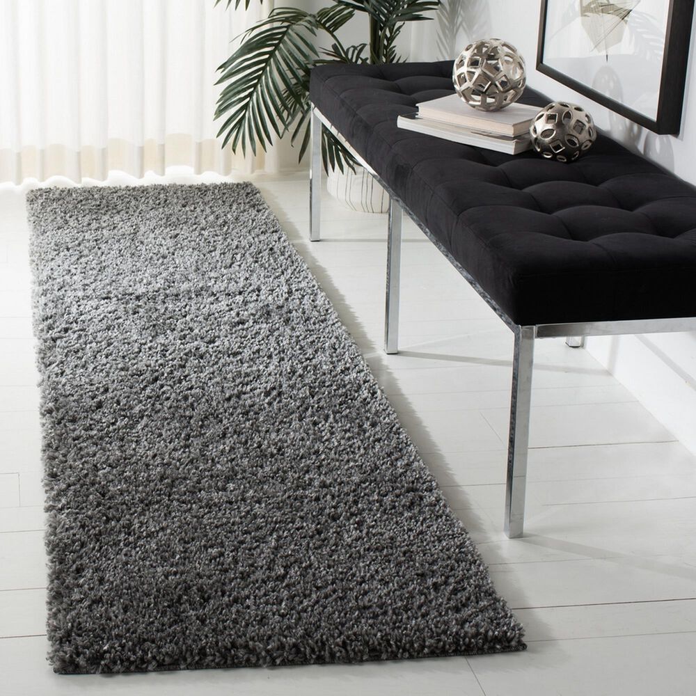 Safavieh August Shag AUG900F 2&#39;3&quot; x 8&#39; Grey Runner, , large