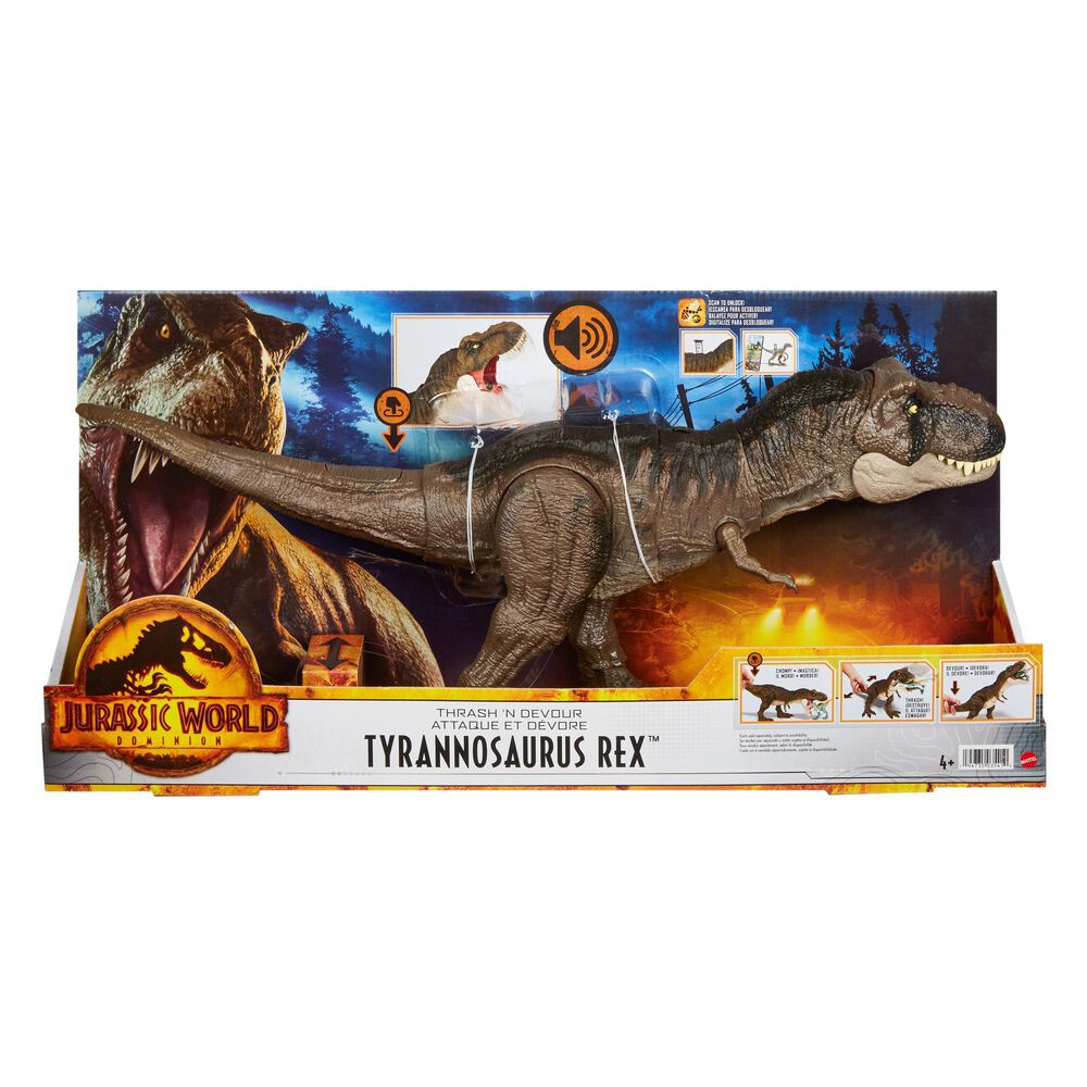 Jurassic World Thrash n Devour Tyrannosaurus Rex, , large