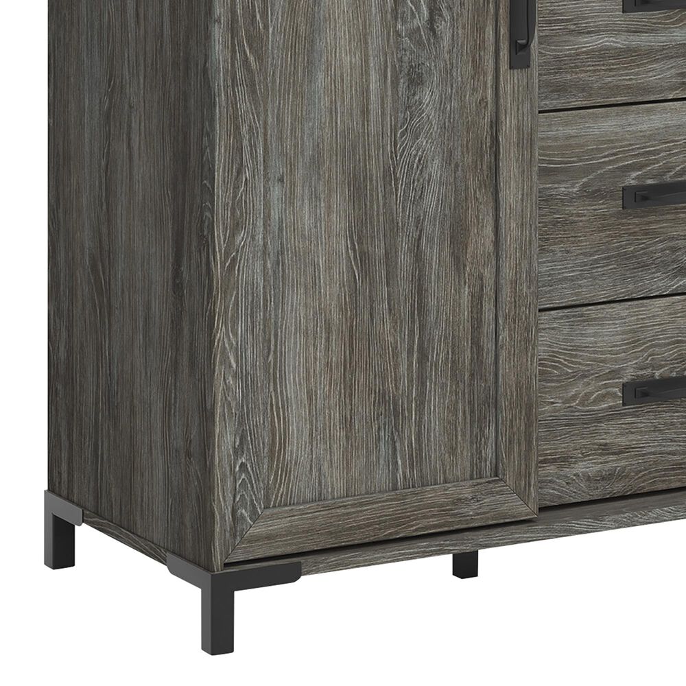 Ashley Frandern 5-Drawer Dressing Chest in Rustic Warm Gray, , large