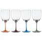 Oneida Entertain 365 Bottoms Up Wine Glasses in Clear, Purple, Blue, Green and Orange (Set of 4), , large