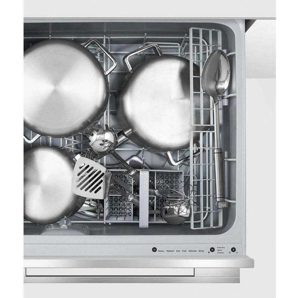 Fisher &amp; Paykel Built-In Fully Integrated Tall Single Drawer Dishwasher in EZKleen Stainless Steel, , large