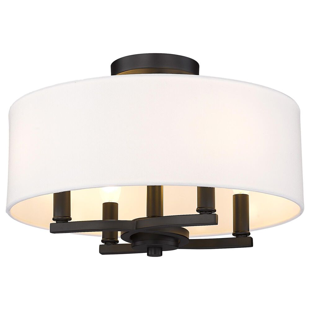 Golden Lighting Eliana 4-Light Semi-Flush in Matte Black, , large