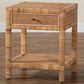 Baxton Studio Adelia 1-Drawer Nightstand in Natural Brown, , large