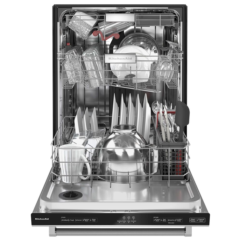 KitchenAid Rise 24" BuiltIn Dishwasher with 5 Wash Cycles and 44 dBA