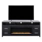 Valor Living Antiqua 75" TV Stand with Fireplace in Black, , large