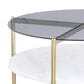 Coaster Jonelle Coffee Table in White, Gold and Smoke Gray, , large