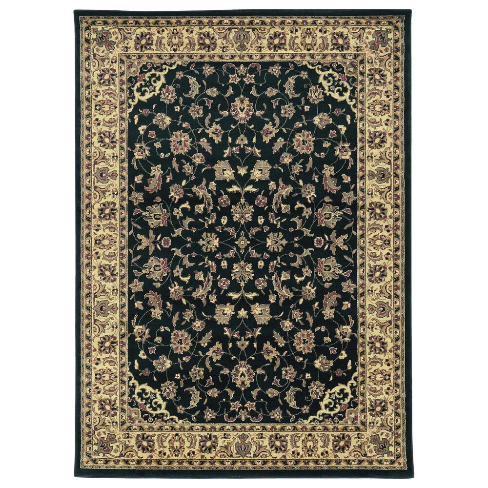 Radici USA Castello 953 5'5" x 7'7" Black Area Rug, , large
