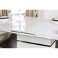 Furniture of America Carrasco Dining Table in White and Chrome, , large